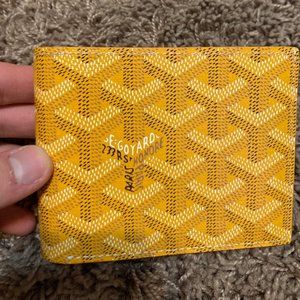 Goyard Yellow Bifold Wallet